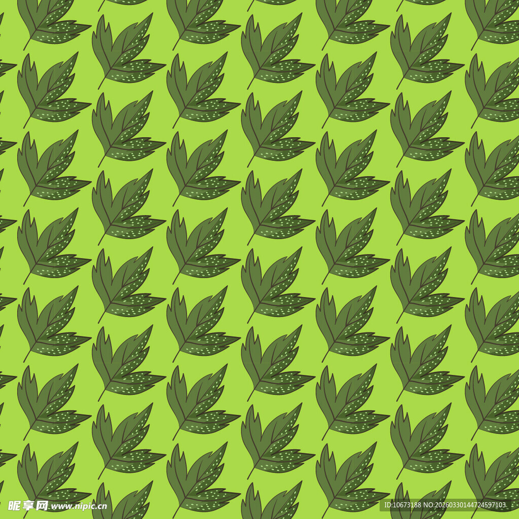 卡通叶子图案背景