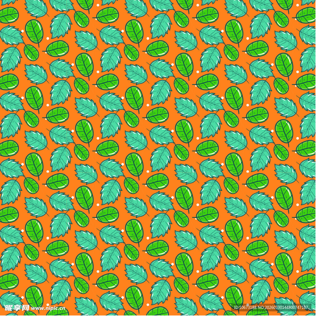 卡通叶子图案背景