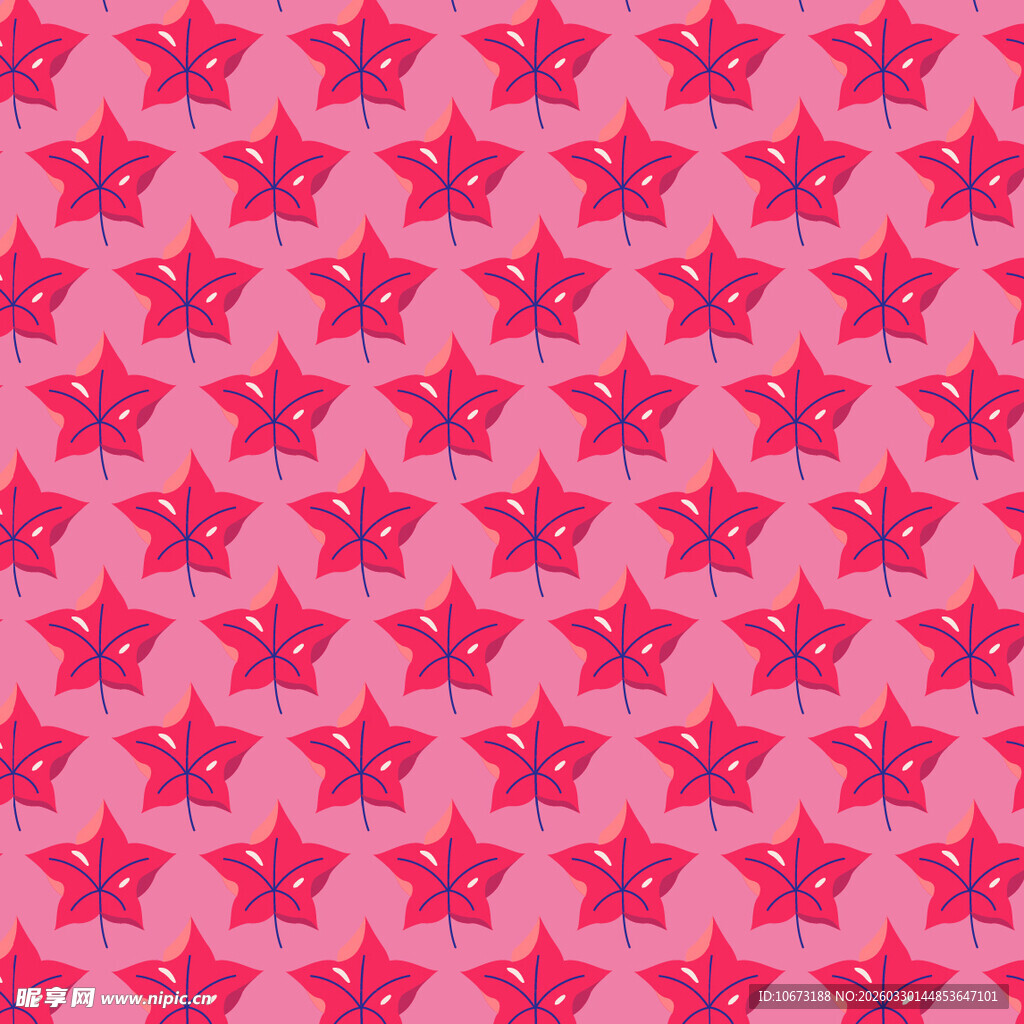 卡通叶子图案背景