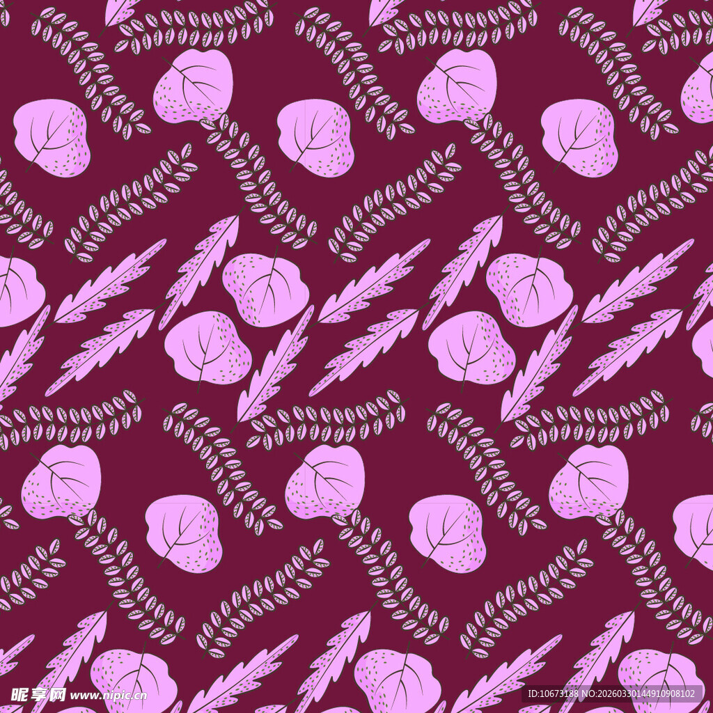 卡通叶子图案背景