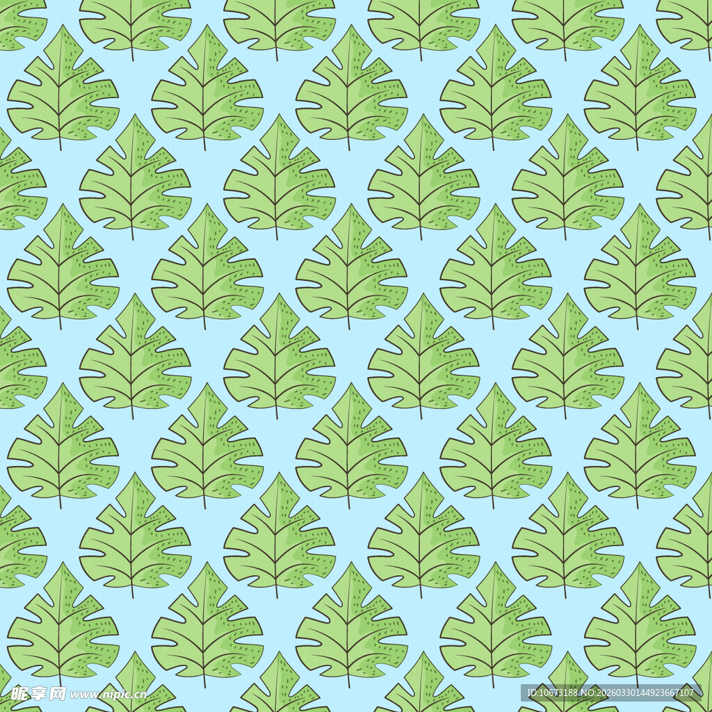卡通叶子图案背景
