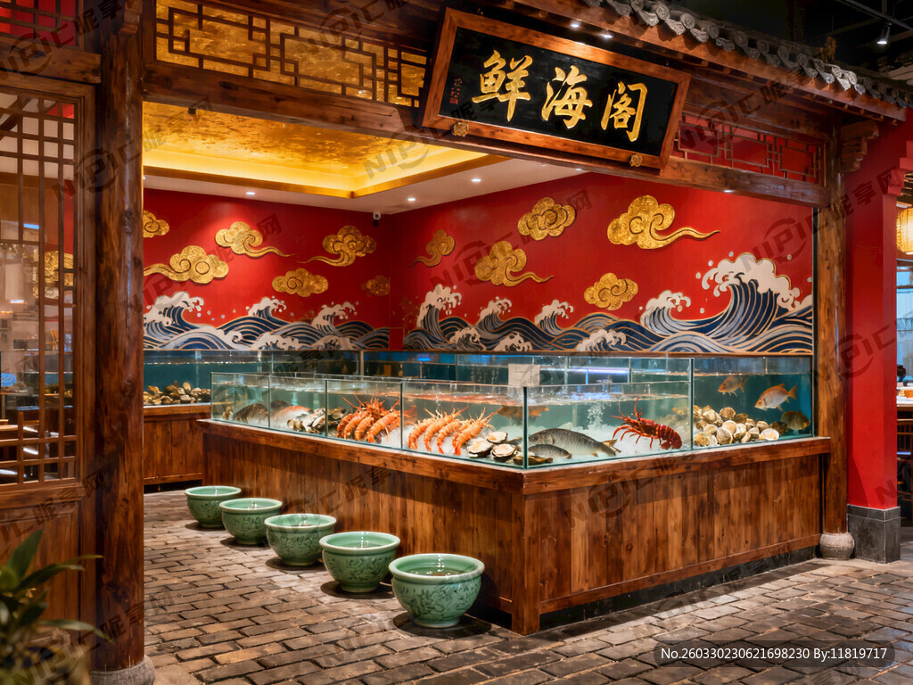 海鲜池卖场