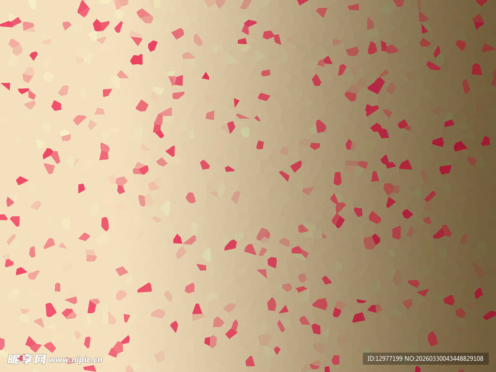 金色背景上的红色斑点