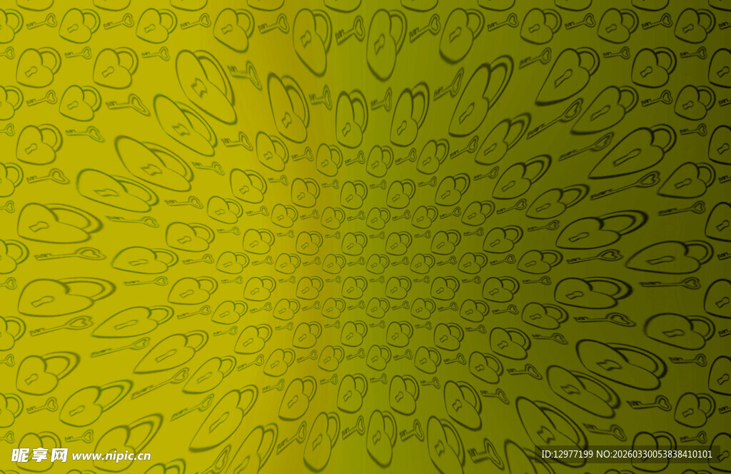 黄绿色渐变花纹背景图