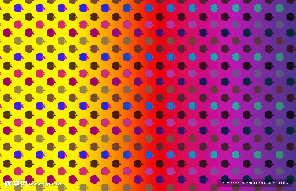 多彩波点渐变图案背景