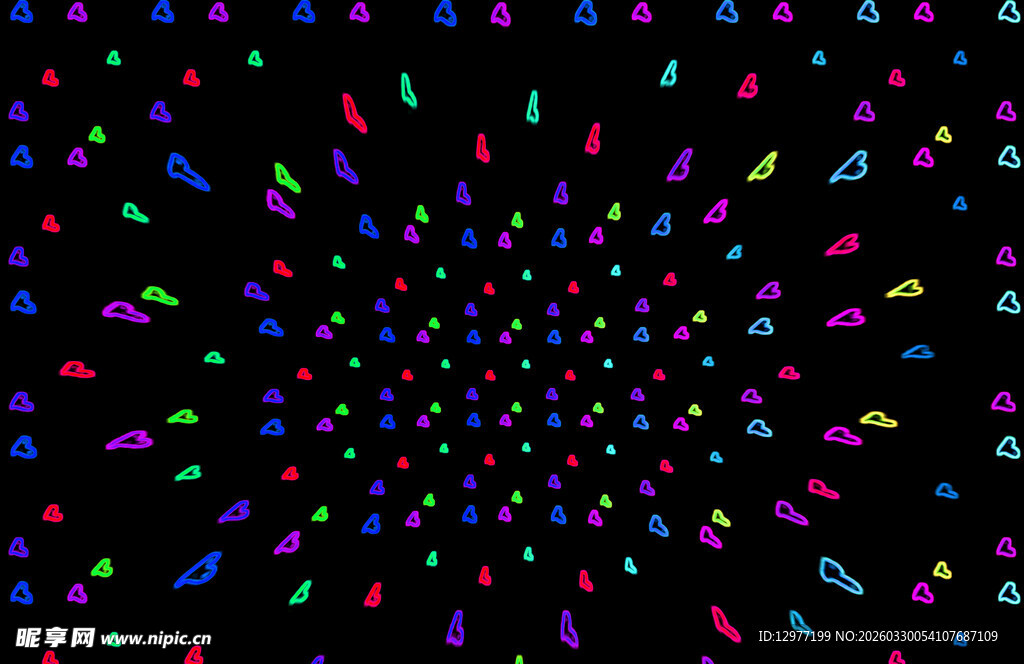 绚丽多彩的抽象几何图案