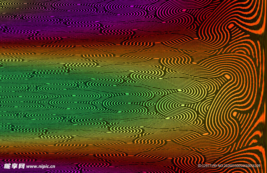 多彩渐变花纹背景图