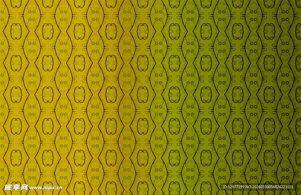 黄绿渐变几何图案背景