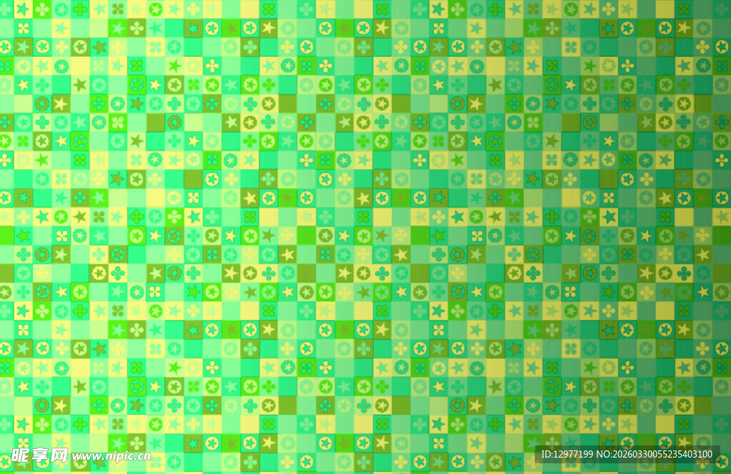 绿色像素风马赛克背景图