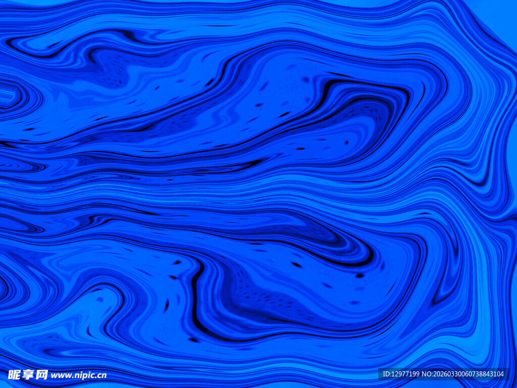 蓝色抽象流体纹理图案