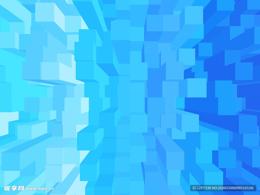 蓝色方块抽象背景图案