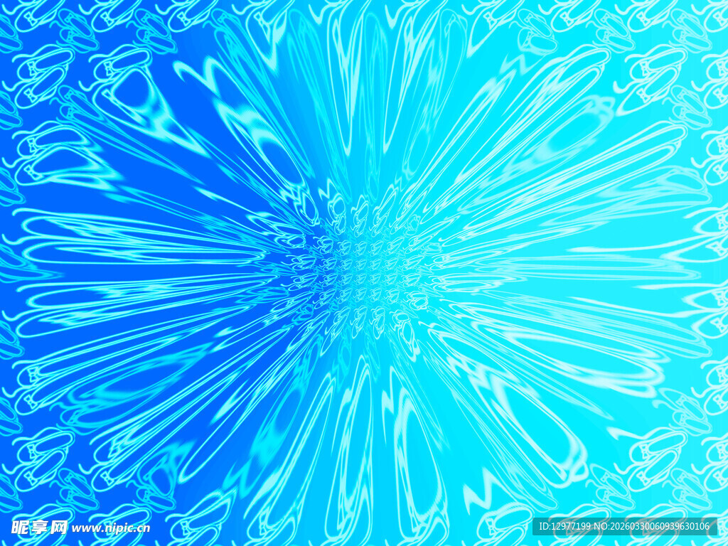 蓝色渐变放射状抽象图案