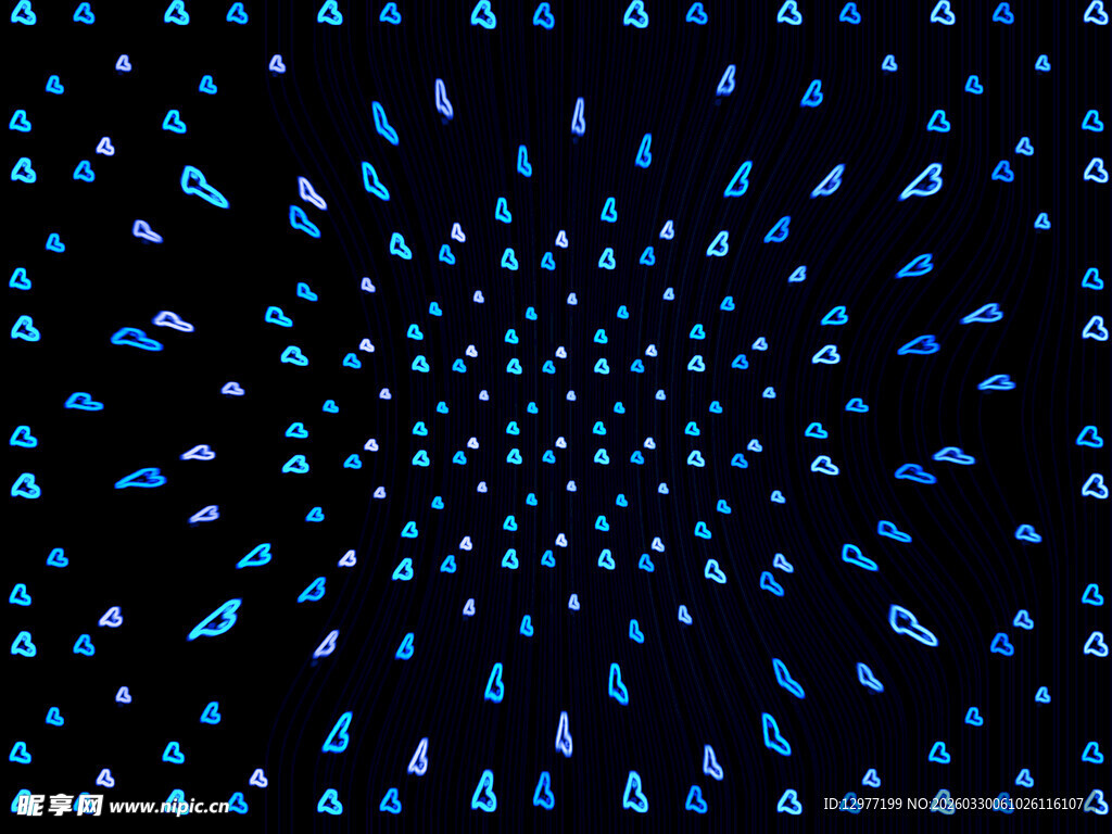 蓝色粒子放射状动态背景