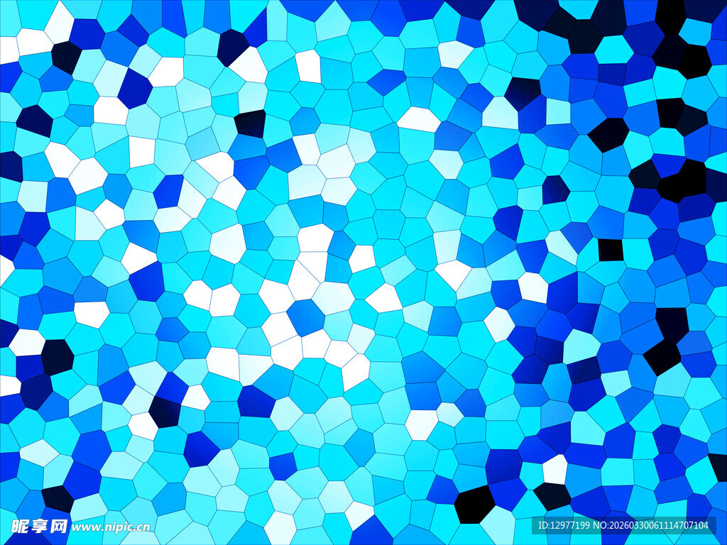 蓝色马赛克风格几何背景