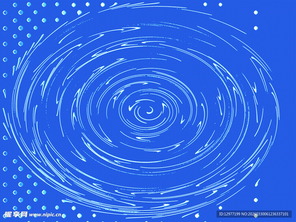 蓝色旋涡线条抽象图案