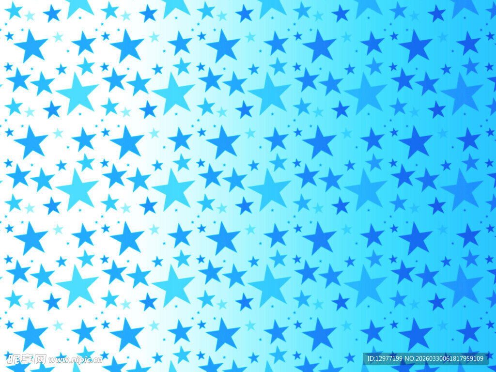 蓝色渐变星星背景图案