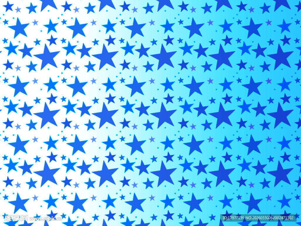 蓝色渐变星星背景图案
