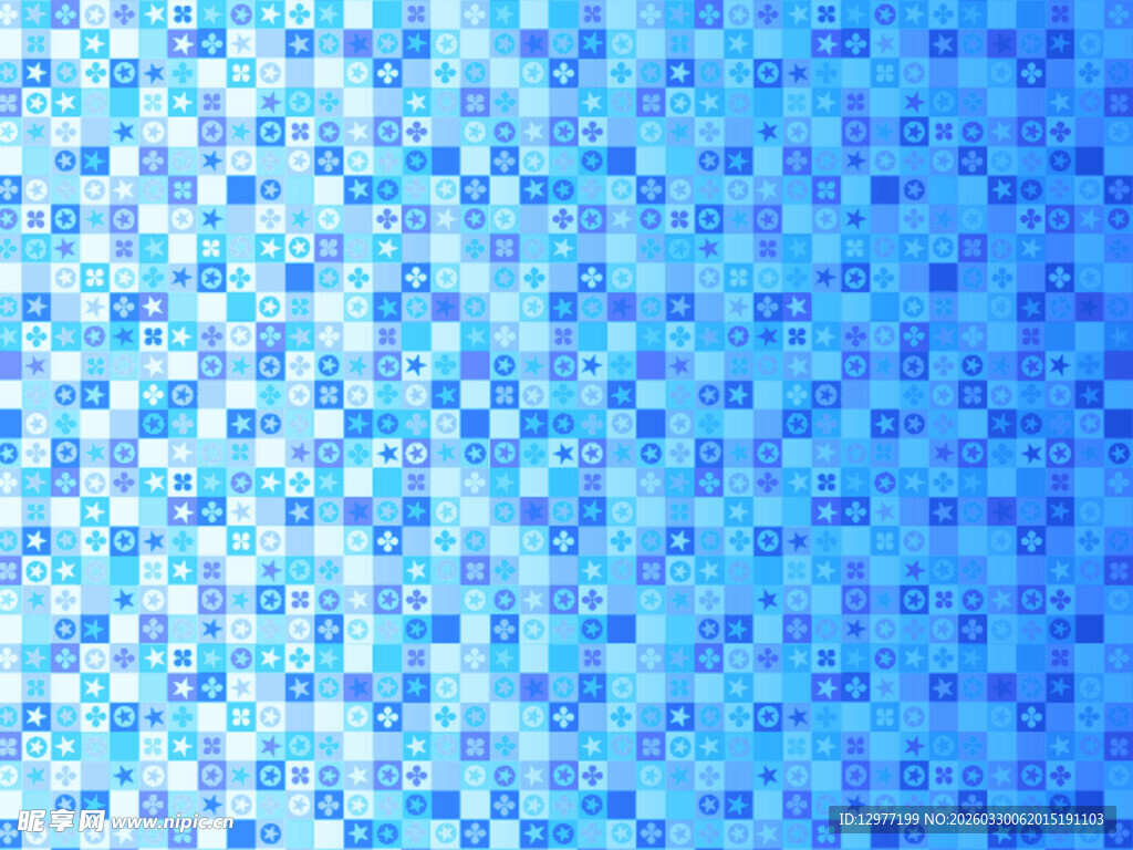 蓝色渐变马赛克背景图