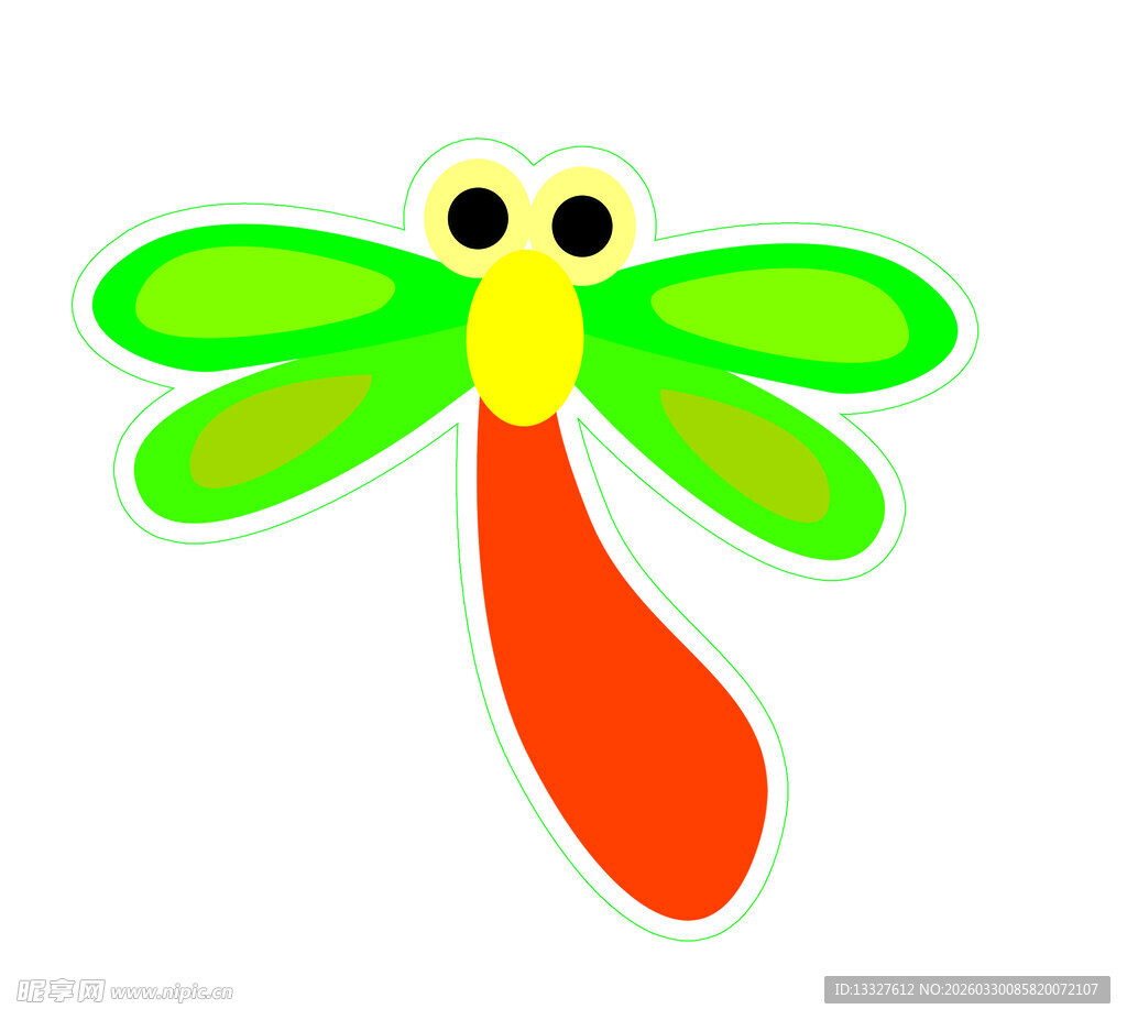 可爱卡通蜻蜓形象
