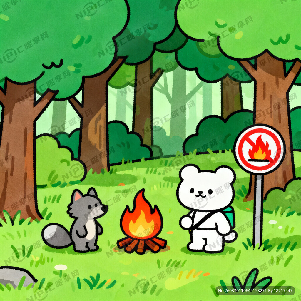 AI矢量森林防火图