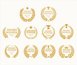 金色荣誉徽章设计元素