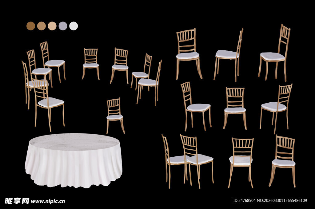 宴会桌椅元素