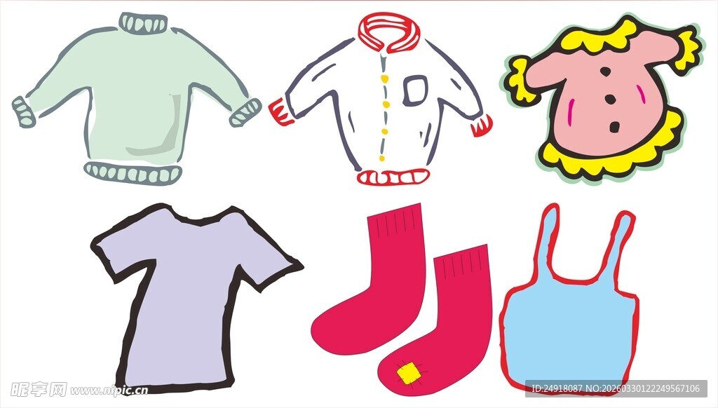 可爱童装与配饰展示