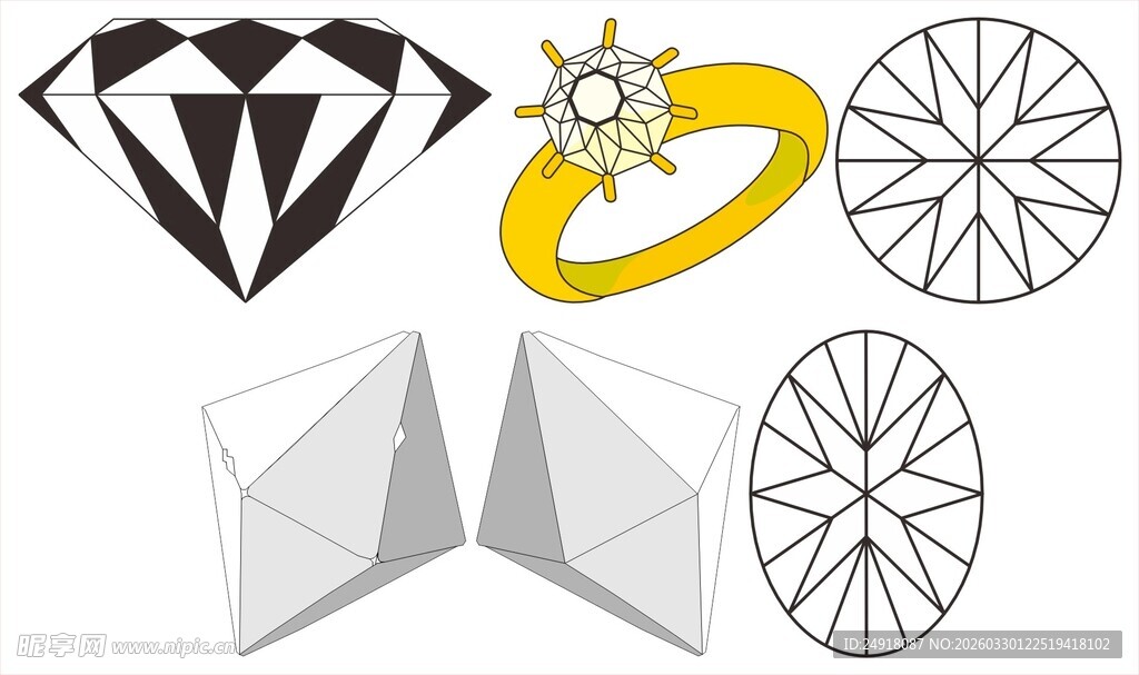 钻石珠宝及几何图形设计