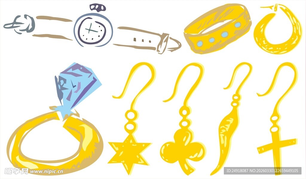 精美手绘金银珠宝饰品