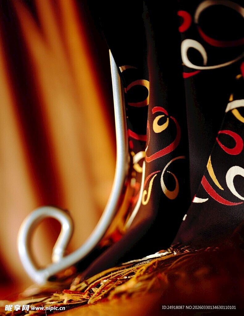 华丽装饰织物细节特写