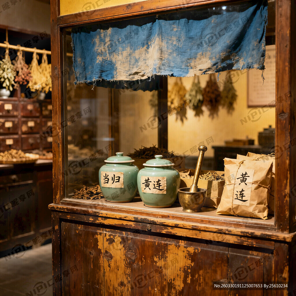 清代制药作坊展柜