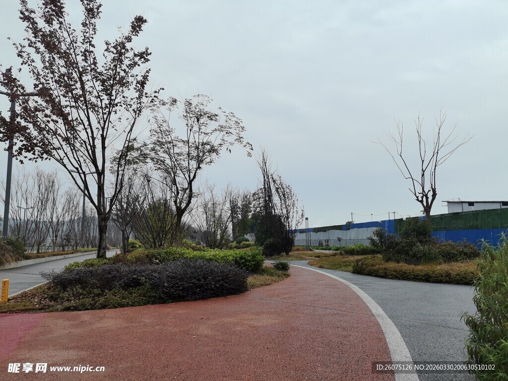 城市中的宁静景观步道