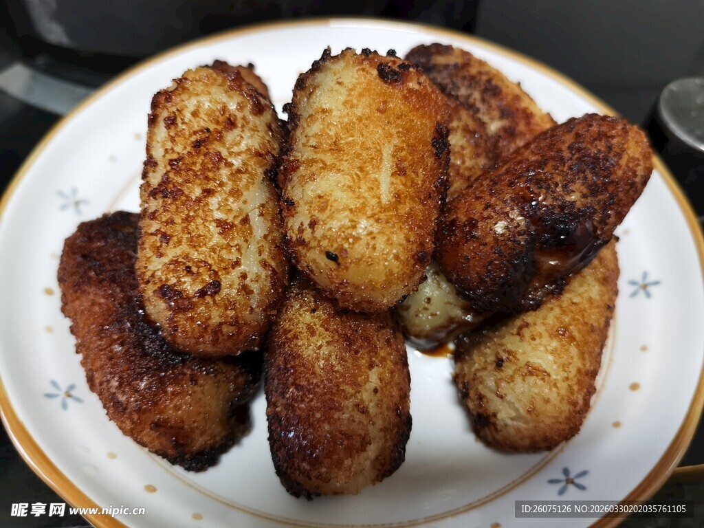 香煎美味红糖糍粑