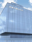 企业大楼公司3Dlogo样机