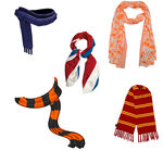 多彩时尚围巾展示