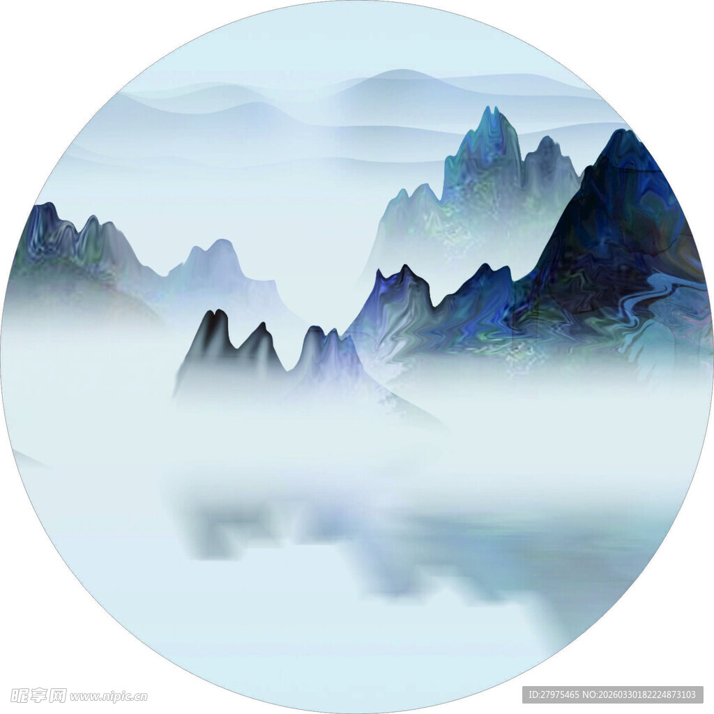 水墨山水意境图