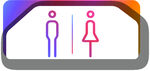 男女卫生间 标识图标