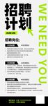 招聘计划海报展架