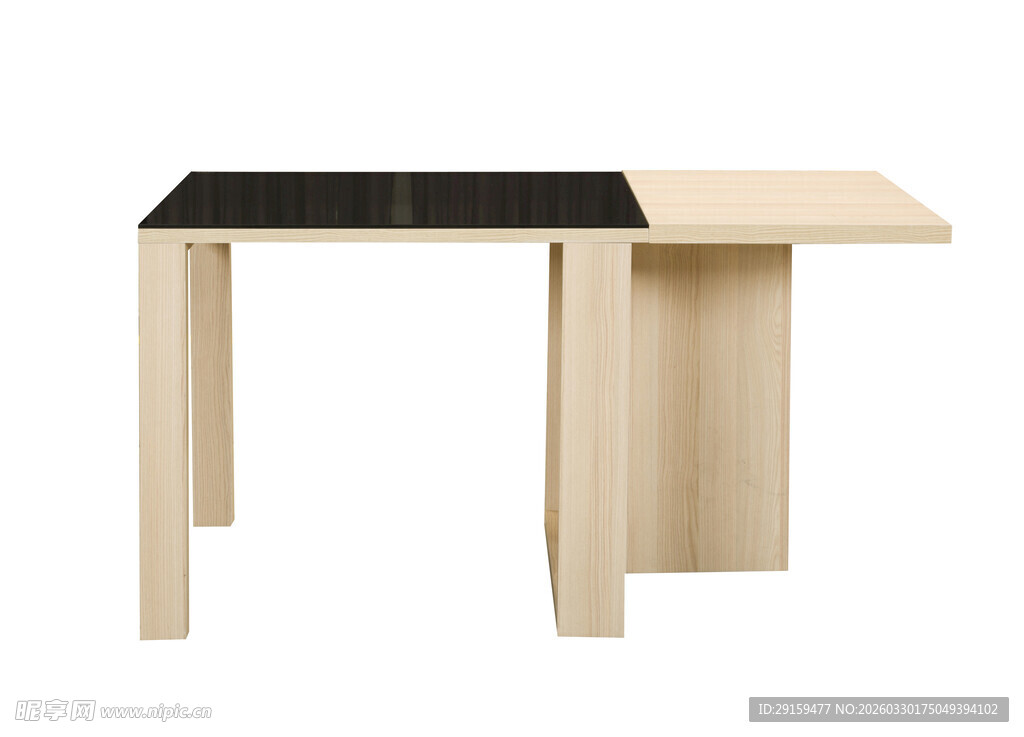 简约现代木质拼接小边桌