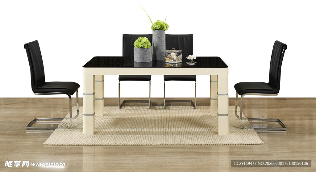 现代简约风格餐桌椅组合