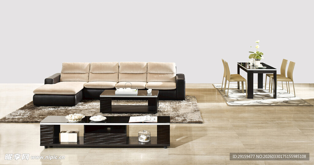 现代简约风格客厅家具组合