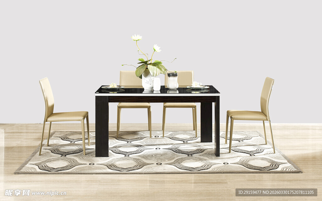 现代简约风格餐桌椅组合