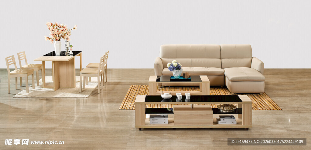 现代简约风客厅家具展示