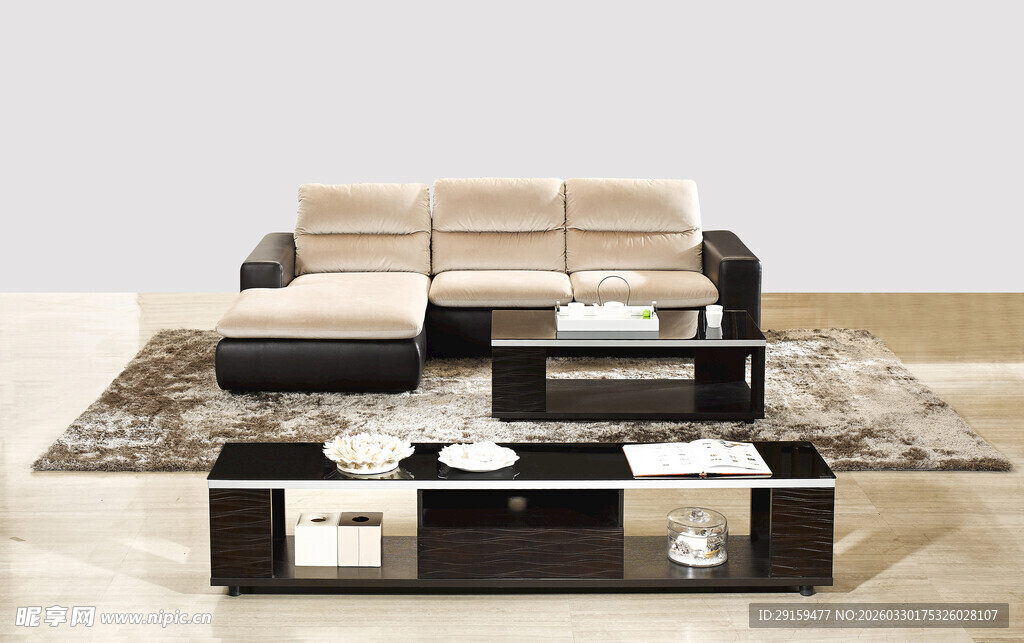 现代简约风沙发茶几组合