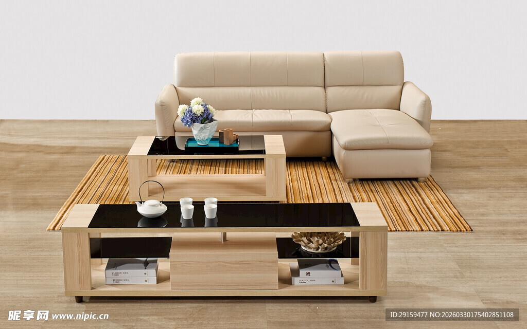 现代简约多功能客厅茶几组合