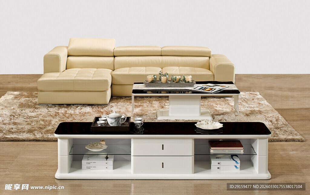 现代简约风格客厅电视柜组合