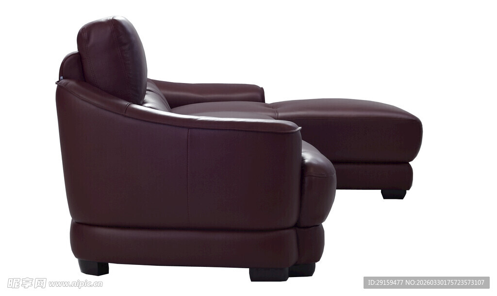 深棕色皮质贵妃躺椅
