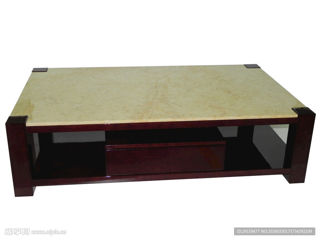 简约木质茶几带储物空间