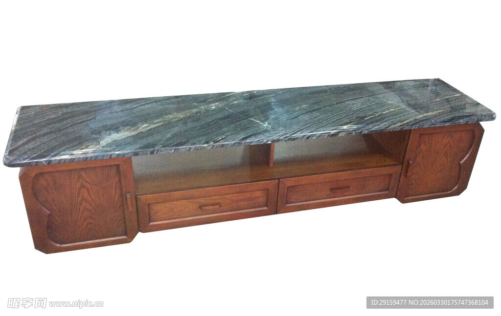 木质大理石面电视柜