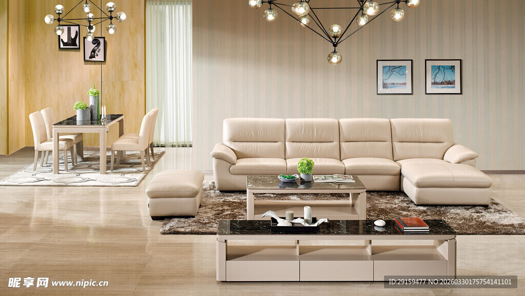 现代简约风格的客厅布置